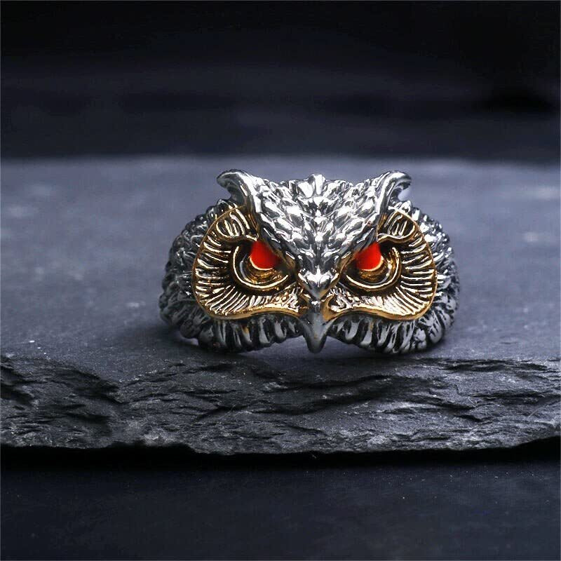 Fashion Frill Mens Jewellery Silver Ring For Boys Stainless Steel Adjustable Finger Rings for Men and Boys Accessories Jewellery for Men | Birthday Gift for Men and Boys Anniversary Gift (Red)