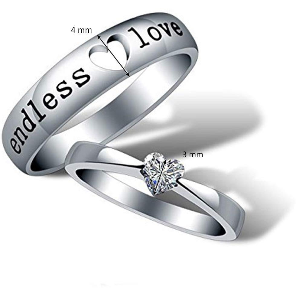 Peora Valentines Day Gift Hamper of Couple Ring With Red Rose Gift Box for Boyfriend/Girlfriend/Gift For Valentine/Gift For Him/Gift For Her