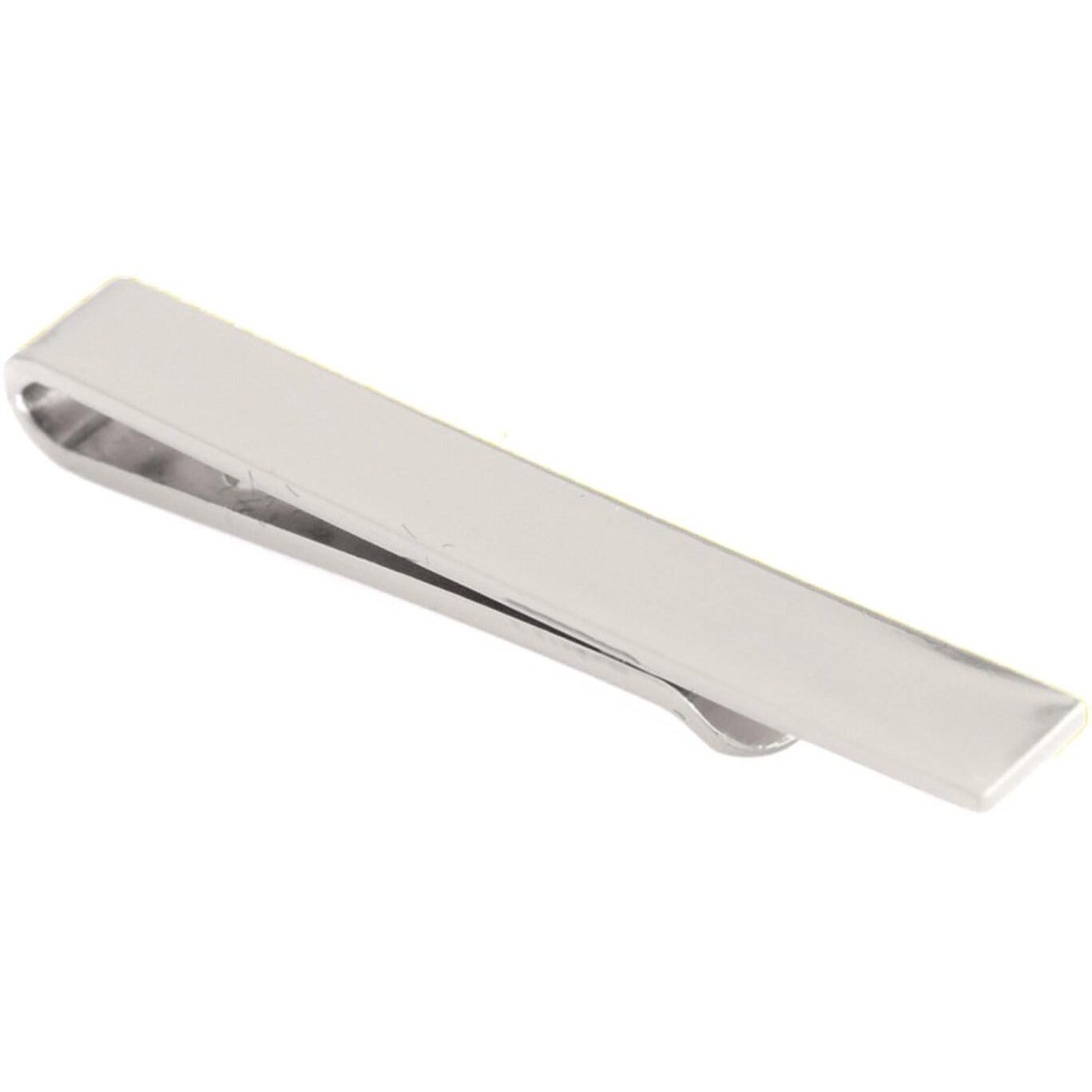Peluche Slim Tie Bar - Silver Tie Pin for Men (Silver)