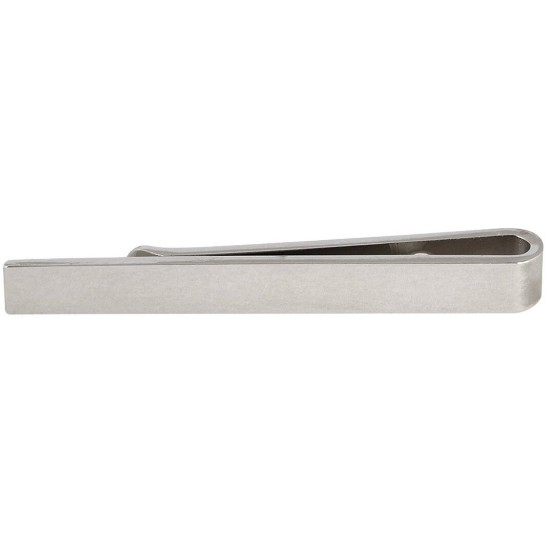 Peluche Slim Tie Bar - Silver Tie Pin for Men (Silver)