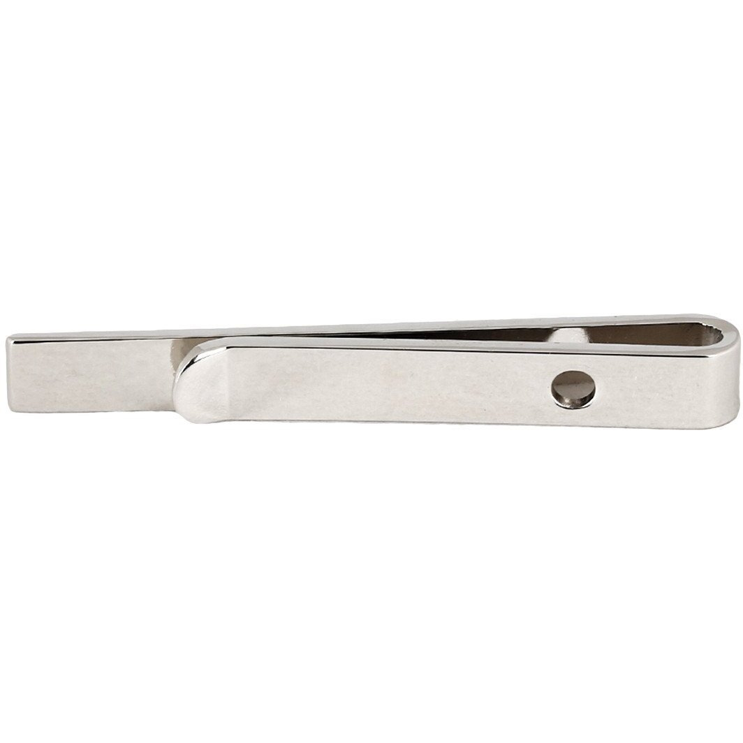 Peluche Slim Tie Bar - Silver Tie Pin for Men (Silver)