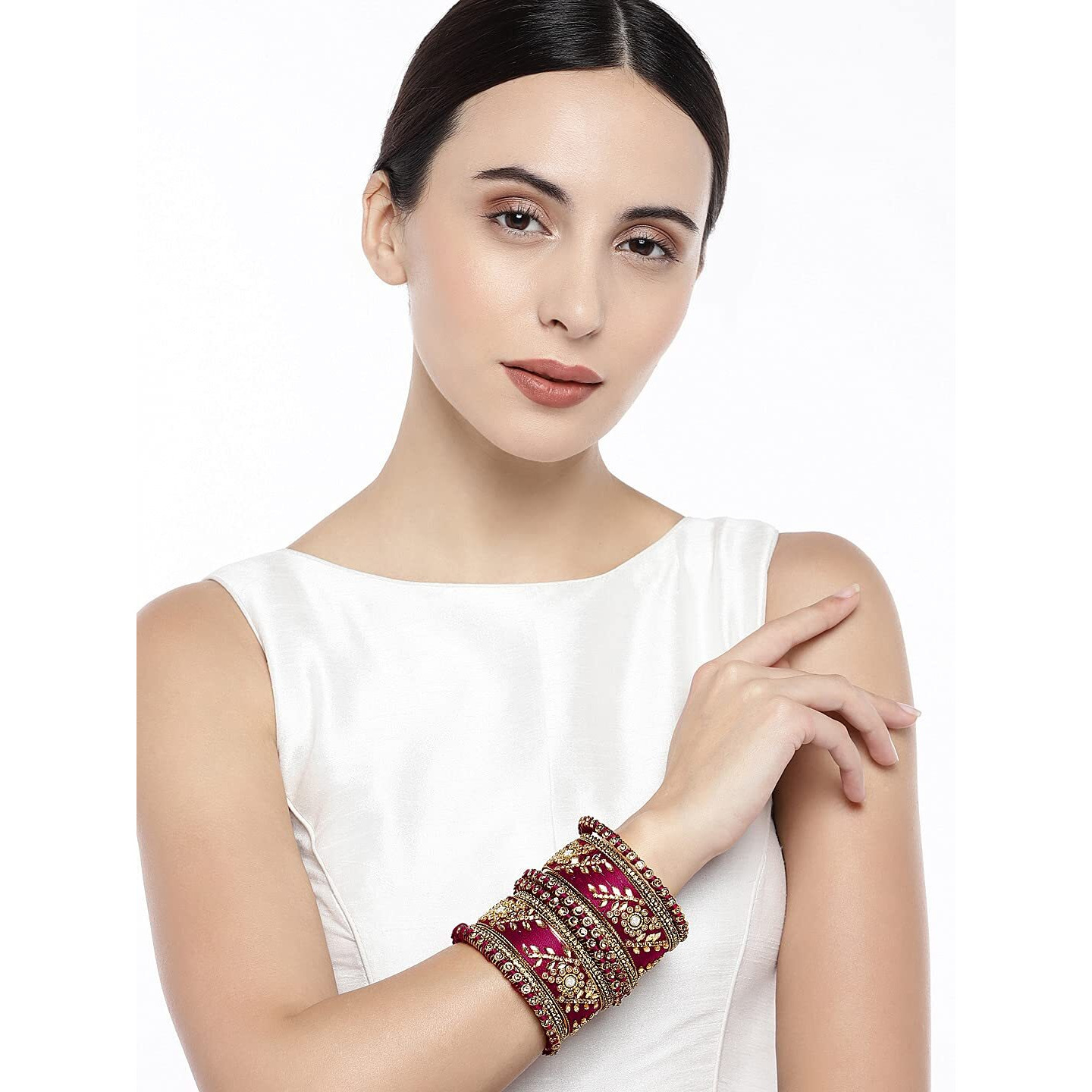 Peora Designer Silk Thread Chuda Bangle Set for Women Girls Size - 2.6 inch|Rakhi Rakshabandhan Gift for Sister Bhabhi, Gifts for Women