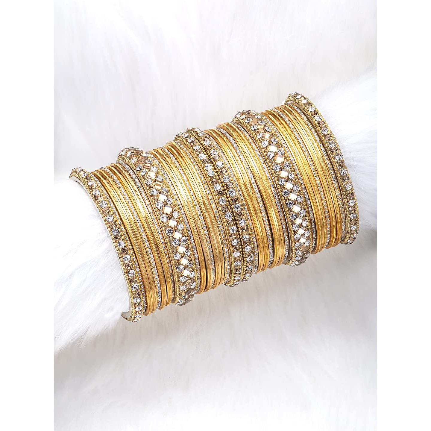 Peora Brass Bangle for Women & Girls (Yellow)