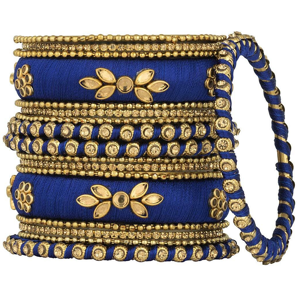 Peora Gold Plated Brass & Kundan Bangles Set for Women (Red)