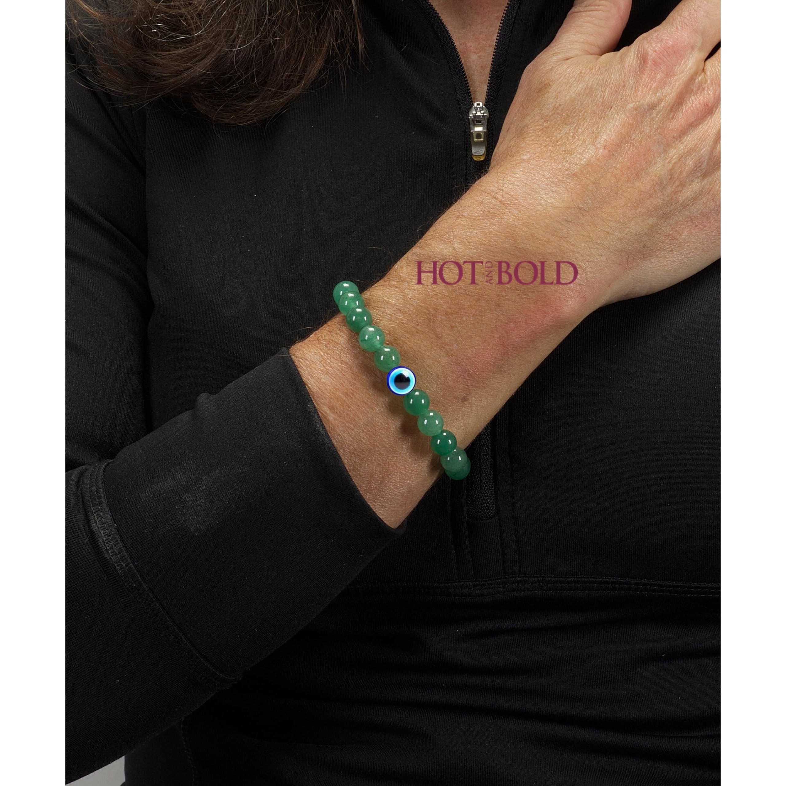 Hot And Bold Multilayered Couple Evil Eye Beads Combo Bracelet Set. Embrace Harmony, Protection, and Positive Energy Together for Him & Her. (Terra Fusion Bracelet (Tiger Eye & Aventurine))