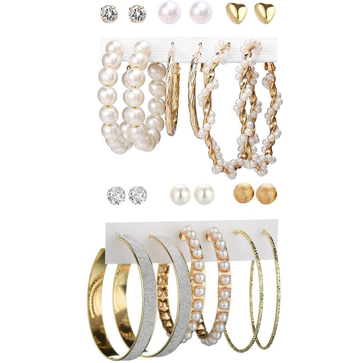 YouBella Fashion Jewellery Gold Plated Ear rings Combo of Earrings for Girls and Women (Style 3)