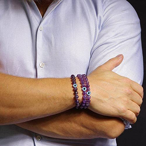 Young & Forever Gift Amethyst Eye Evil Eye Bracelet For Women