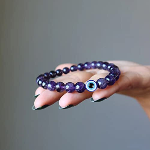 Young & Forever Gift Amethyst Eye Evil Eye Bracelet For Women
