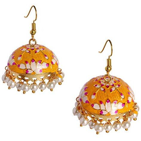 Adorn Combo of 3 Multicolor Meena Enamel Jhumas for Womens JMC-11Y-15E-18BK