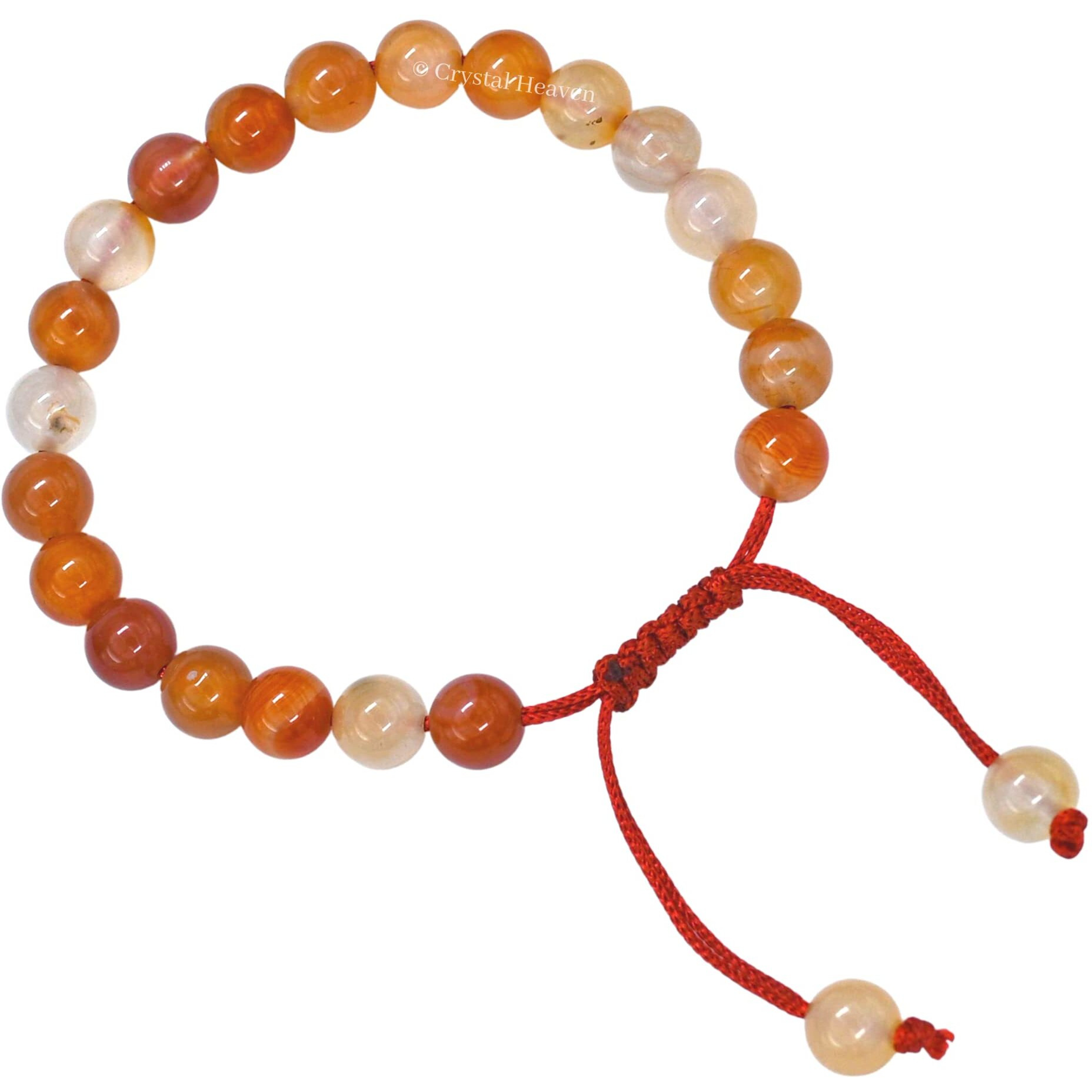Crystal Heaven Carnelian Crystal Bracelet for Women Men Natural Healing - AAA Grade Original Healing Gemstone Adjustable Bracelet for Yoga Reiki Meditation Feng Shui