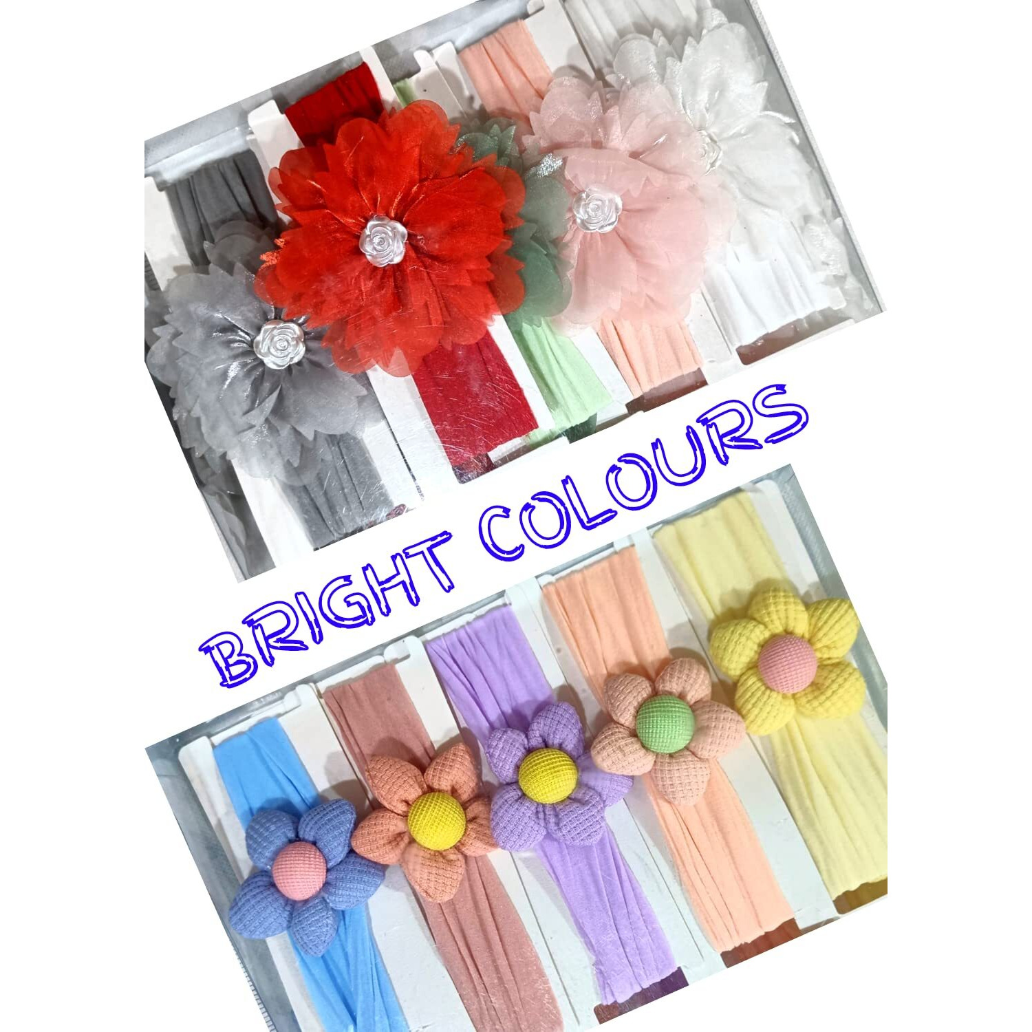 Quarya Baby Girl Hairband Headband Elastic Lace Hair Wrap with Cartoon Figure Bow For Kids Toddlers Hair Accessories Multicolour Mix Designs (Pack of 6)(Band1)