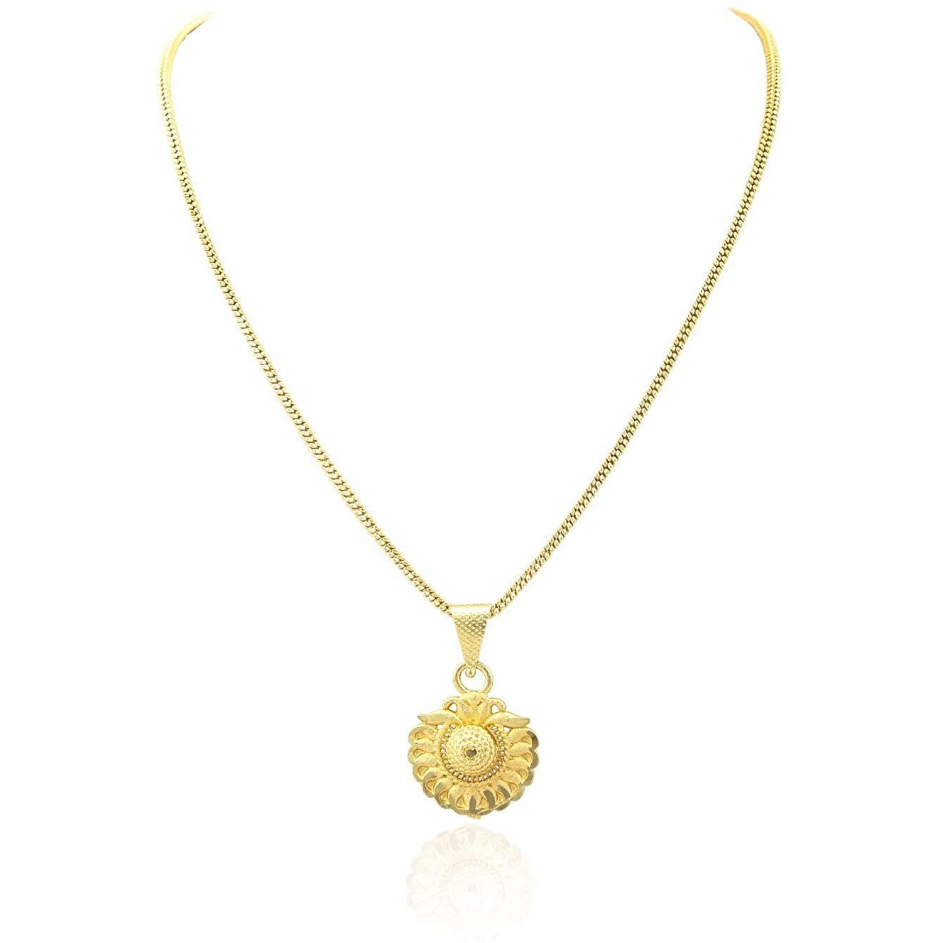 Handicraft Kottage Gold Plated Pendant with chain fashionable and stylish for Women, ladies and girls