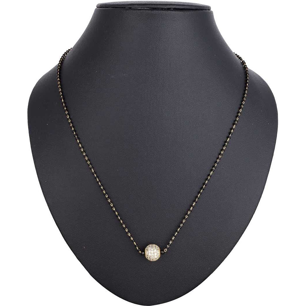 VAMA fashions Ethnic Traditional Gold Plated black Beads Tanmaniya mangalsutra Pendant Necklace with Chain For Women. (mangalsutra jewellerys latest)