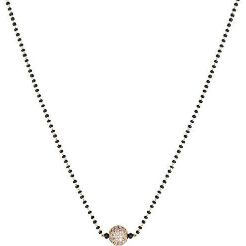 VAMA fashions Ethnic Traditional Gold Plated black Beads Tanmaniya mangalsutra Pendant Necklace with Chain For Women. (mangalsutra jewellerys latest)