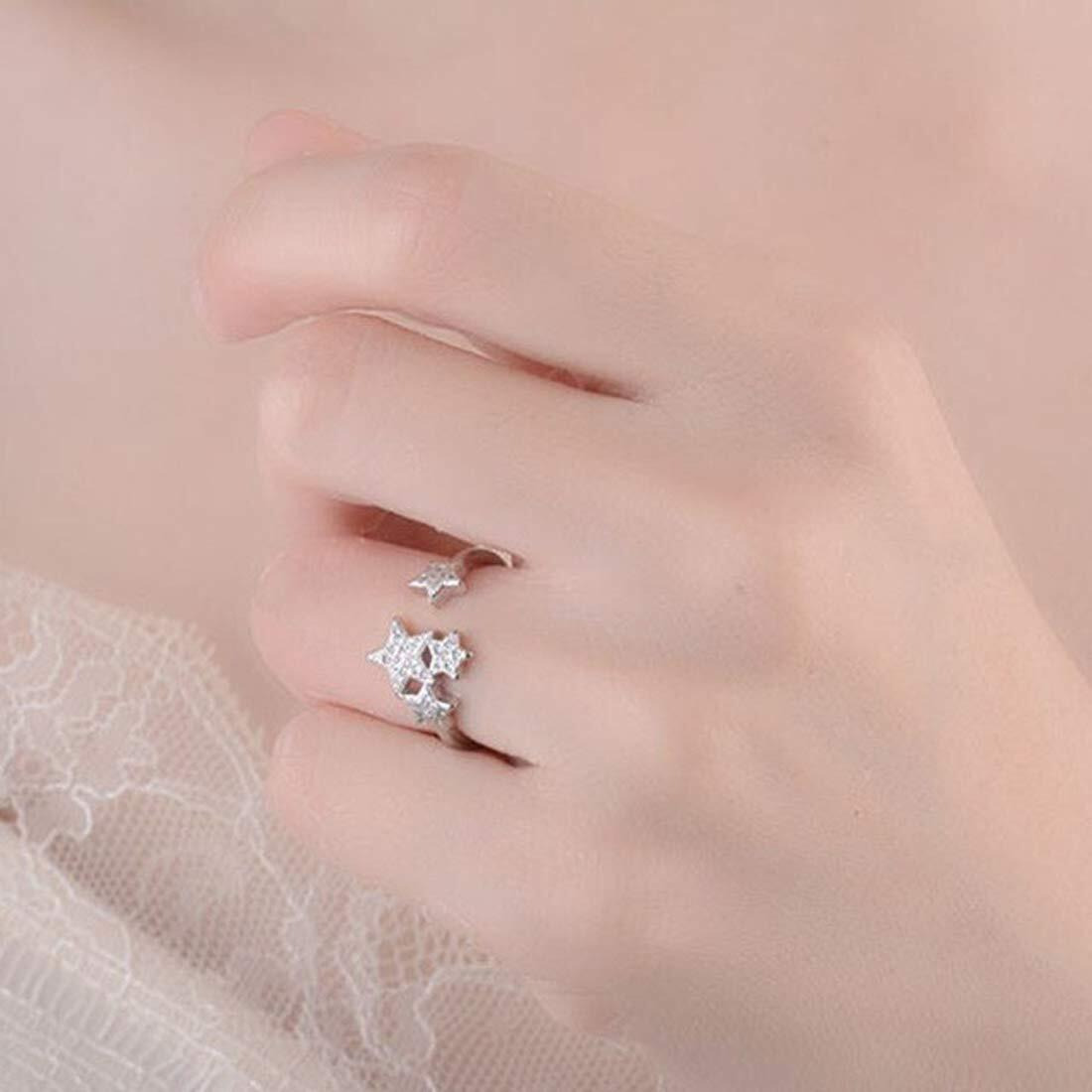 Jewels Galaxy Stylish Crystal Silver Plated Sparkling Rings For Women/Girls (Style 20) (SMNJG-RNGD-5191)