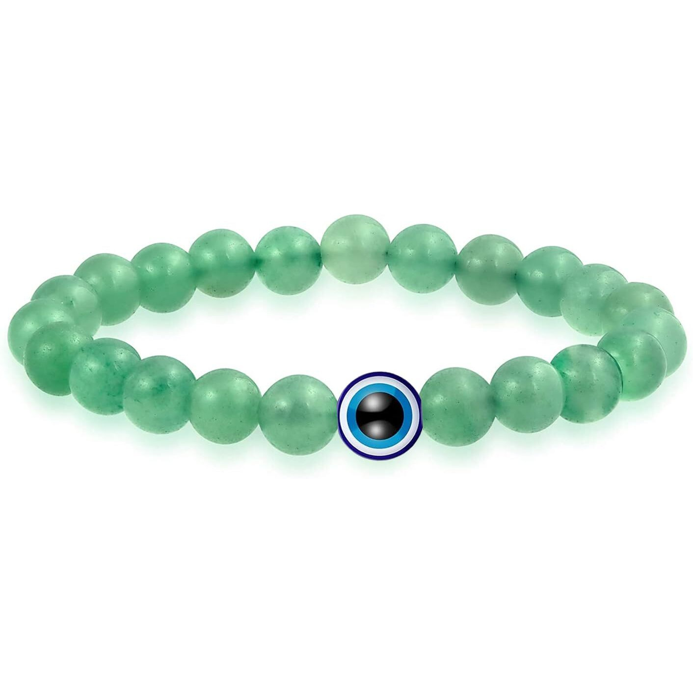 Young & Forever Evil Eye Original Green Aventurine Nazariya Bead Green Beads Women Bracelet for Men Nazar Hand Bracelets Accessories Woman Girls