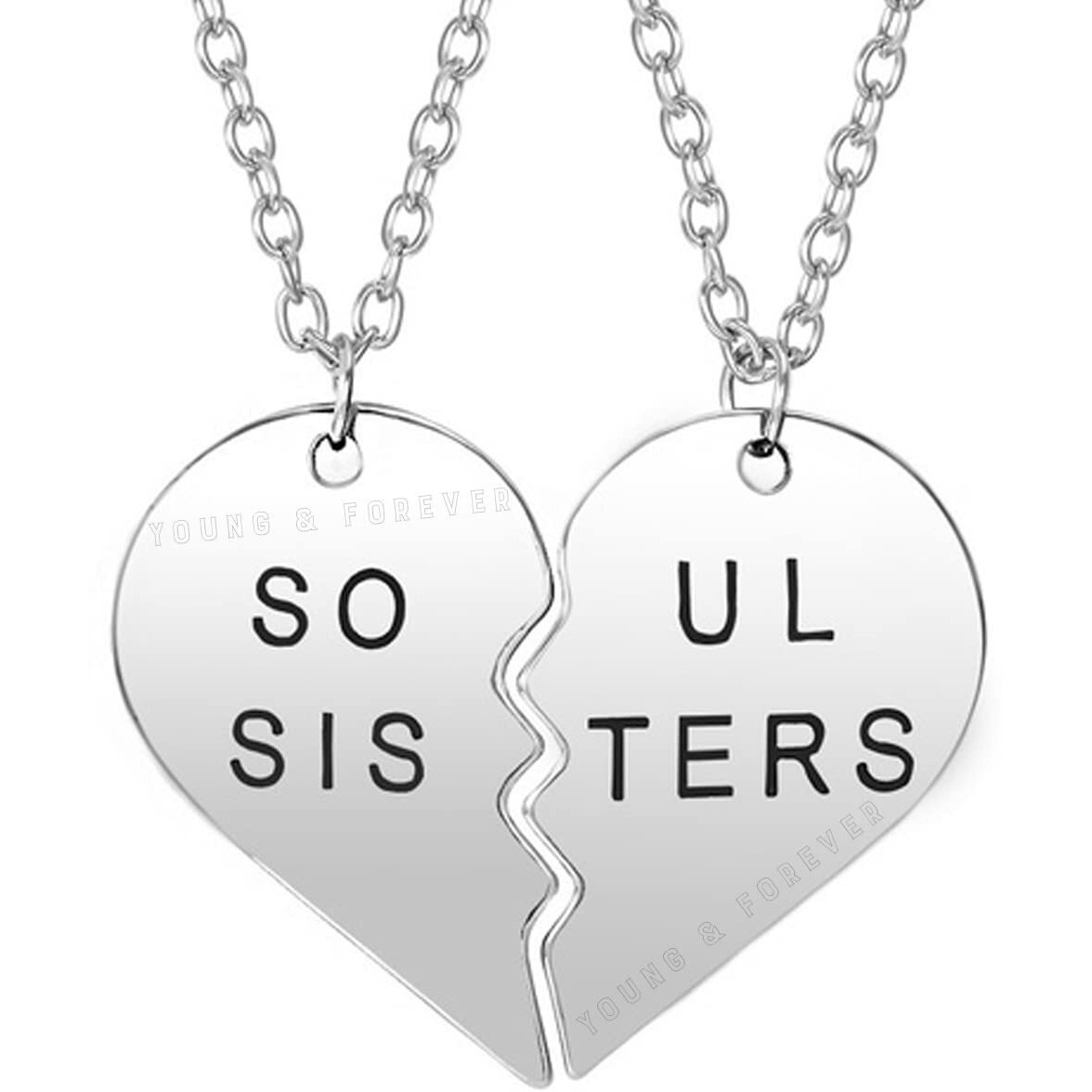 Young & Forever Gift Soul Sisters Necklace For Unisex Adult