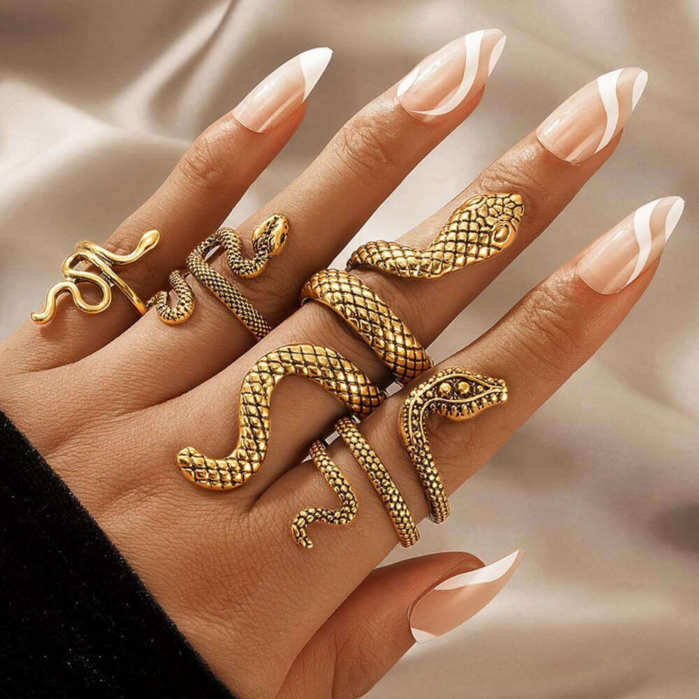 Shining Diva Fashion Stylish Rings for Women and Girls - Set of 4 (Gold)(15147r)