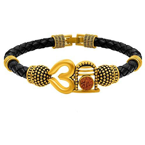 Nakabh Antique Vintage Ethnic Kada Bracelet for Men Women Boys Girls (Shivling)