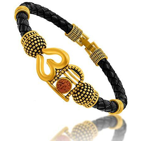 Nakabh Antique Vintage Ethnic Kada Bracelet for Men Women Boys Girls (Shivling)