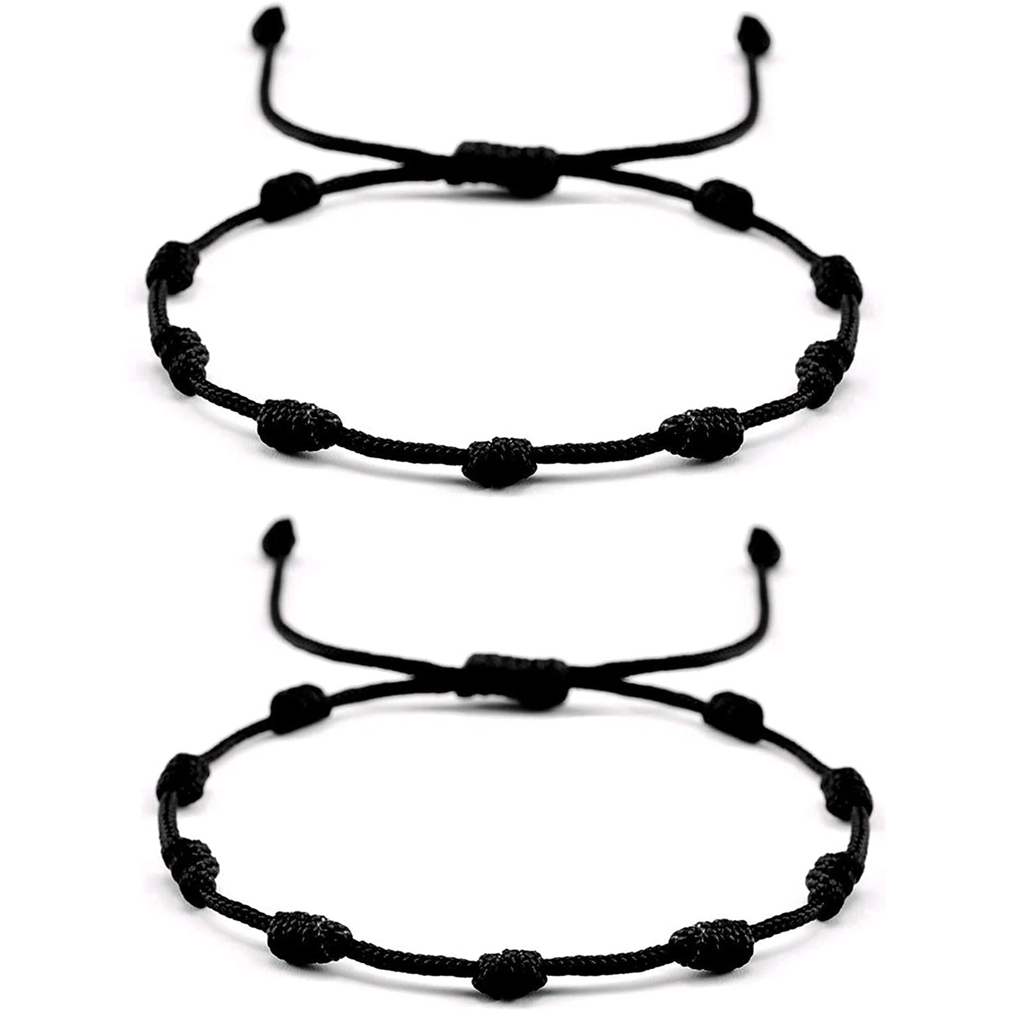 ARTIFICIAL TREE Latest Trend Black Thread Knot with Single Charms Adjustable Anklets(PAYAL) for Women and Girls (AT ANK 006)