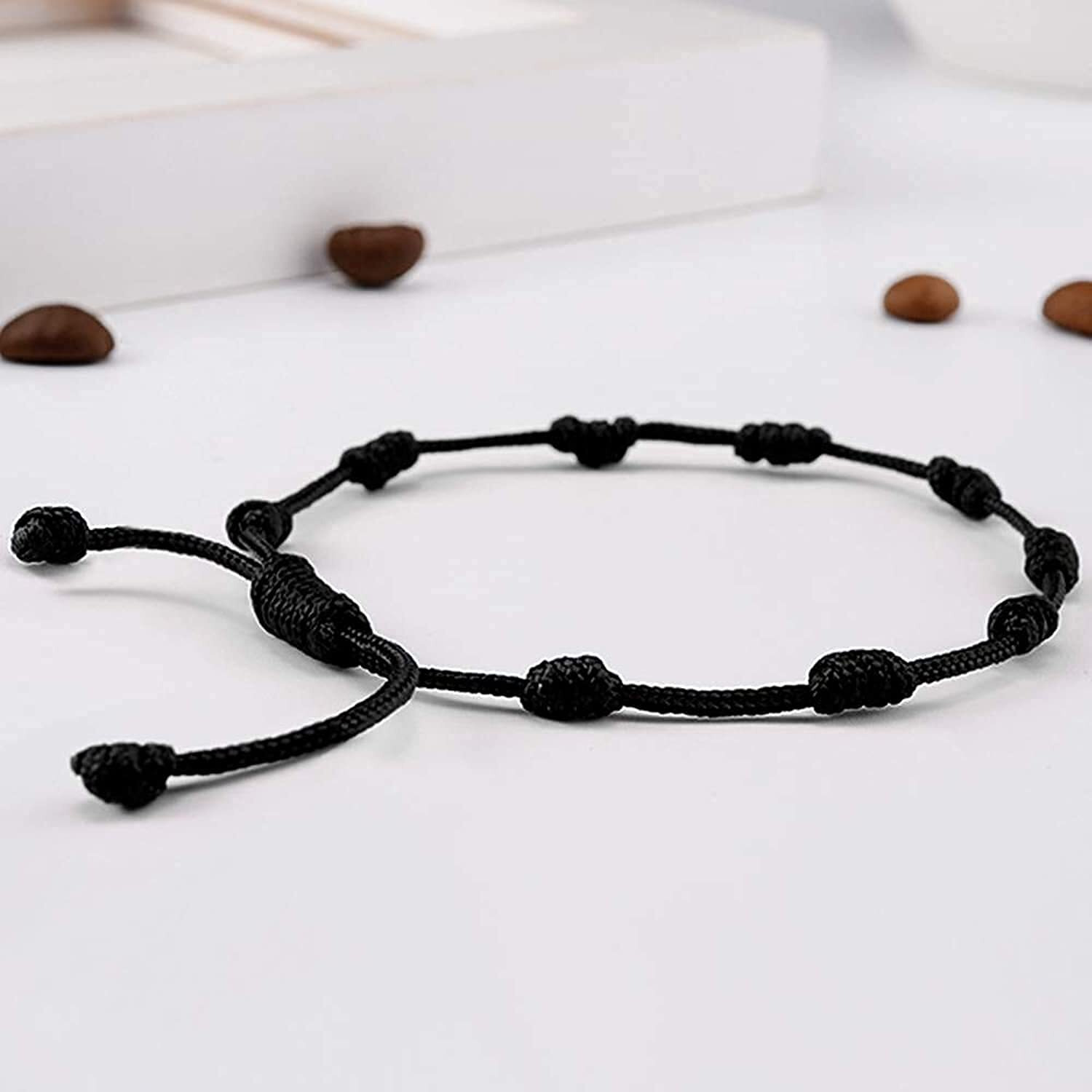 ARTIFICIAL TREE Latest Trend Black Thread Knot with Single Charms Adjustable Anklets(PAYAL) for Women and Girls (AT ANK 006)