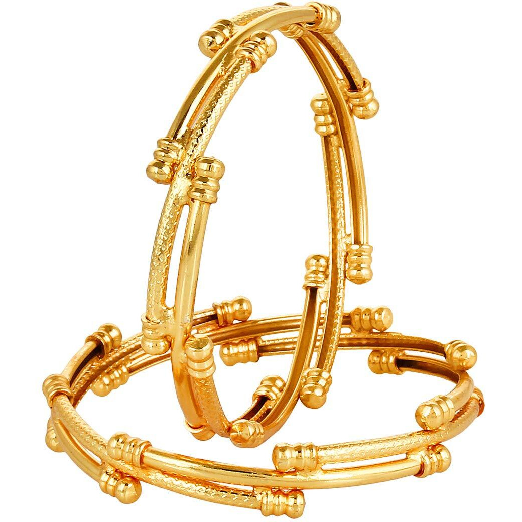 YouBella Fashion Jewellery Traditional Combo of Gold Plated Bracelet Bangles Set For Girls and Women (2.6)