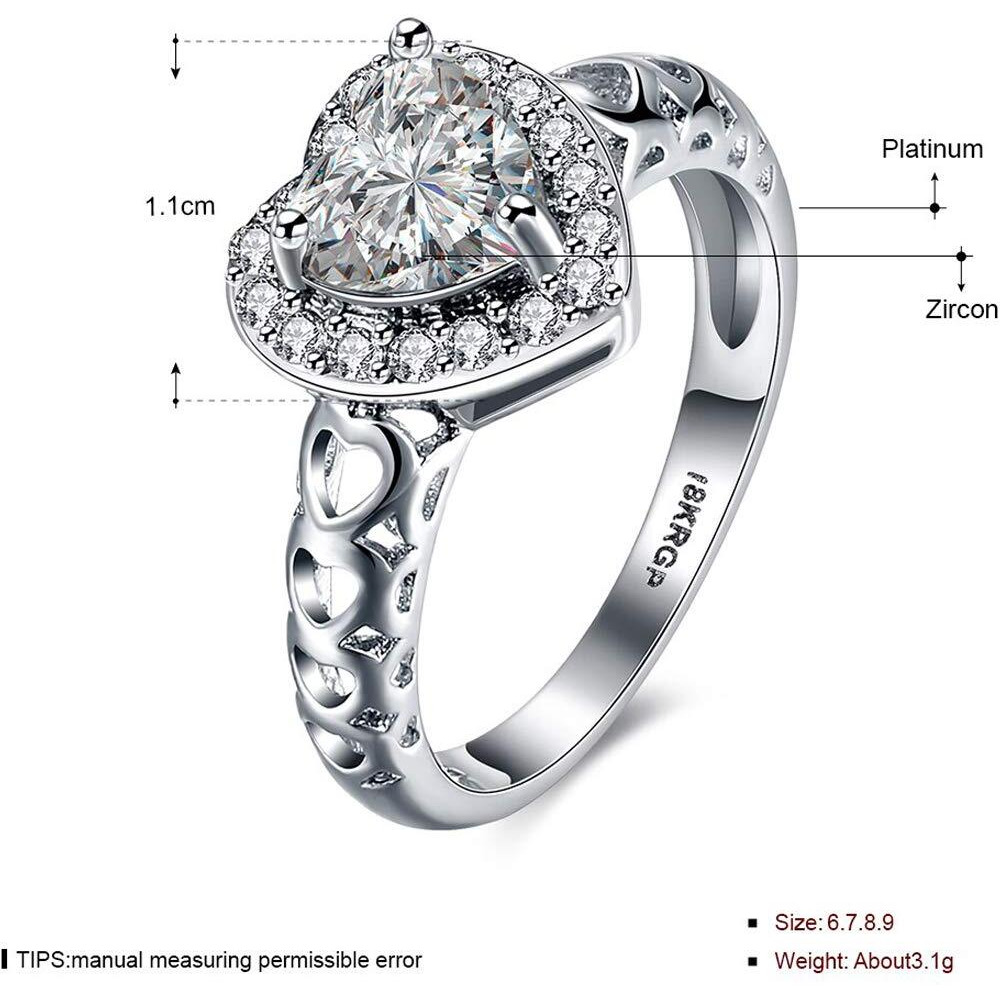 Jewels Galaxy Stylish Crystal Silver Plated Sparkling Rings for Women/Girls (Style 13) (SMNJG-RNGG-5190)