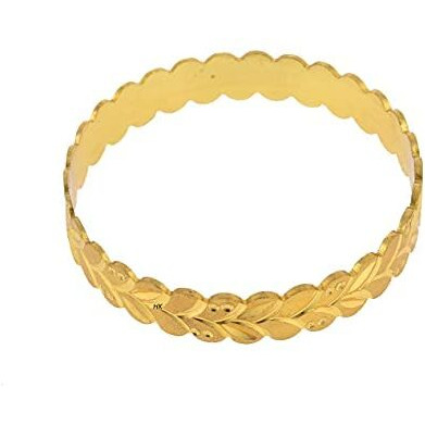 Handicraft Kottage Womens Gold Plated Traditional Designer Plain Bangles Kada For Women (HK-2020-Goldbangle-2) (2.6)