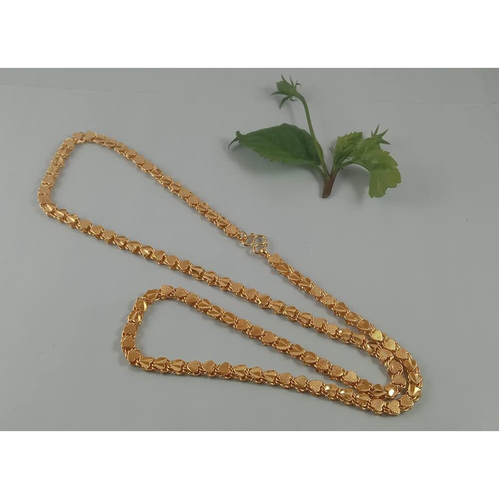 LOVELY DREAMS 1 Gram Gold Plated Fashion Jewellery Traditional Covering Muruku Thali Saradu Chain for Women & Girls (Casual)