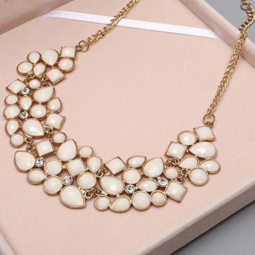 Shining Diva Fashion Jewellery Modern Choker Necklace for Girls/Women(White)(8094np)