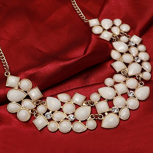 Shining Diva Fashion Jewellery Modern Choker Necklace for Girls/Women(White)(8094np)