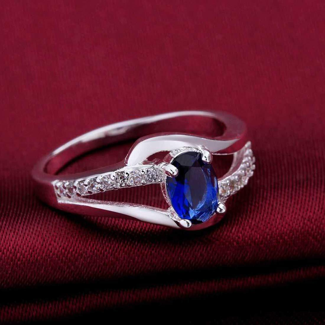 Jewels Galaxy Stylish Crystal Silver Plated Sparkling Rings For Women/Girls (Style 18) (SMNJG-RNGD-5180)