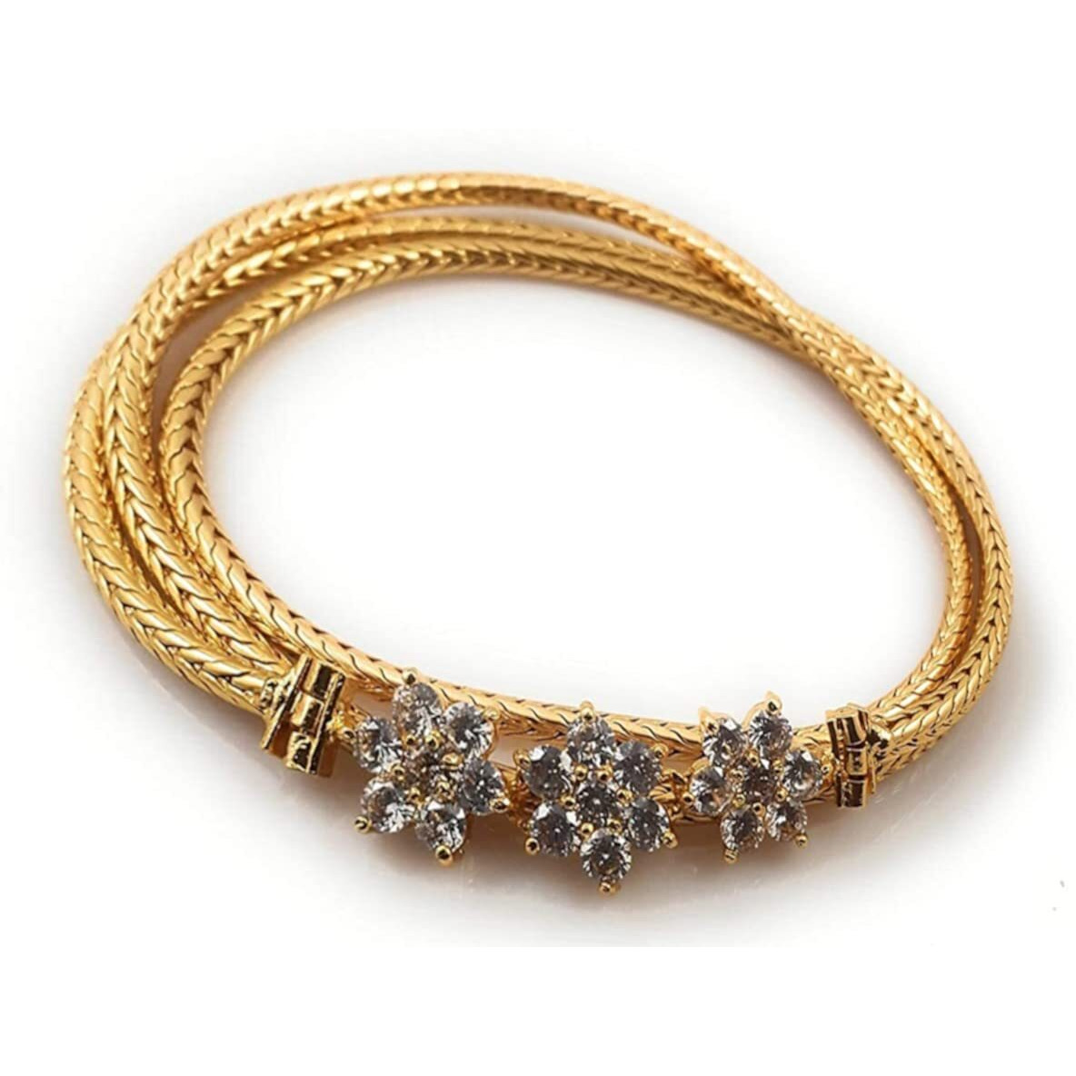 BFJ- BHEESHMA FASHION JEWELLERY One Gram Gold Jewellery Long Chains for Women | Gold Plated Chains for Women | 1Gram Gold Jewellery for Women | Mugappu Chain for Women | 26 Inches