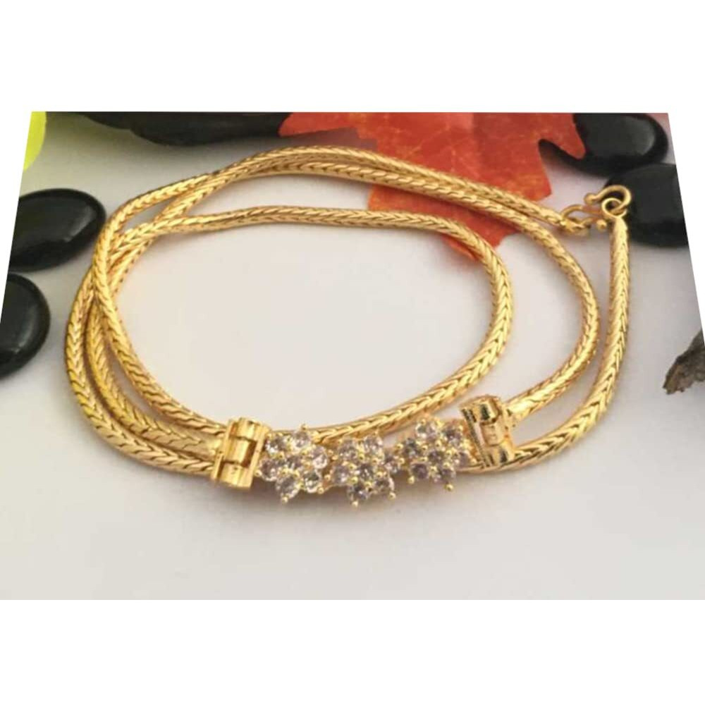 BFJ- BHEESHMA FASHION JEWELLERY One Gram Gold Jewellery Long Chains for Women | Gold Plated Chains for Women | 1Gram Gold Jewellery for Women | Mugappu Chain for Women | 26 Inches