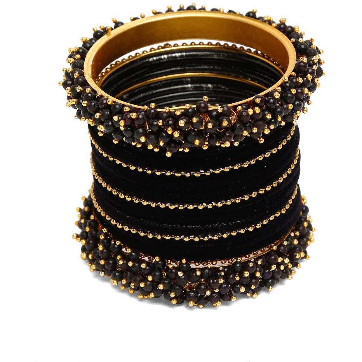 Shining Diva Fashion Latest Gold Plated Set of 23 Stylish Traditional Bangle for Women (12995b_2.6)