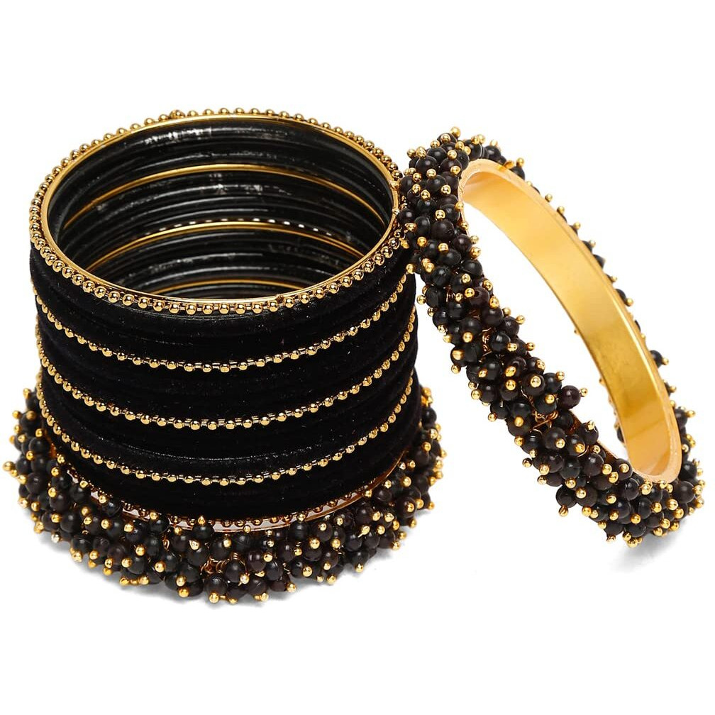 Shining Diva Fashion Latest Gold Plated Set of 23 Stylish Traditional Bangle for Women (12995b_2.6)