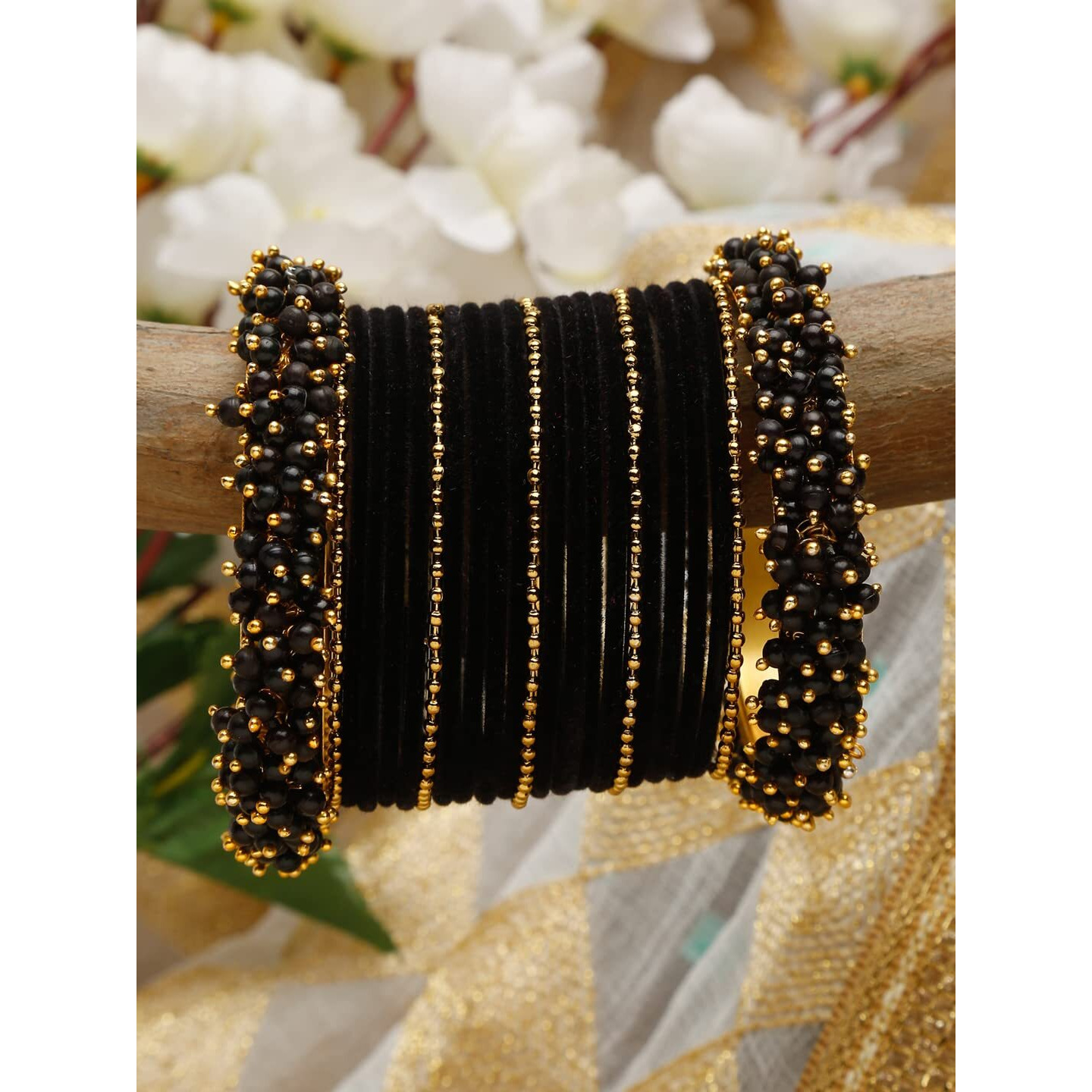 Shining Diva Fashion Latest Gold Plated Set of 23 Stylish Traditional Bangle for Women (12995b_2.6)