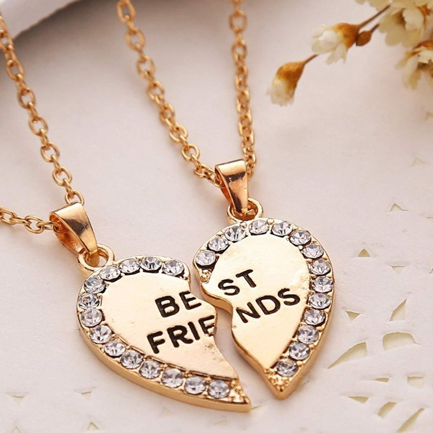 Young & Forever Gift Best Friends Forever BFF Heart Pendant Necklace for Girls Women Girls