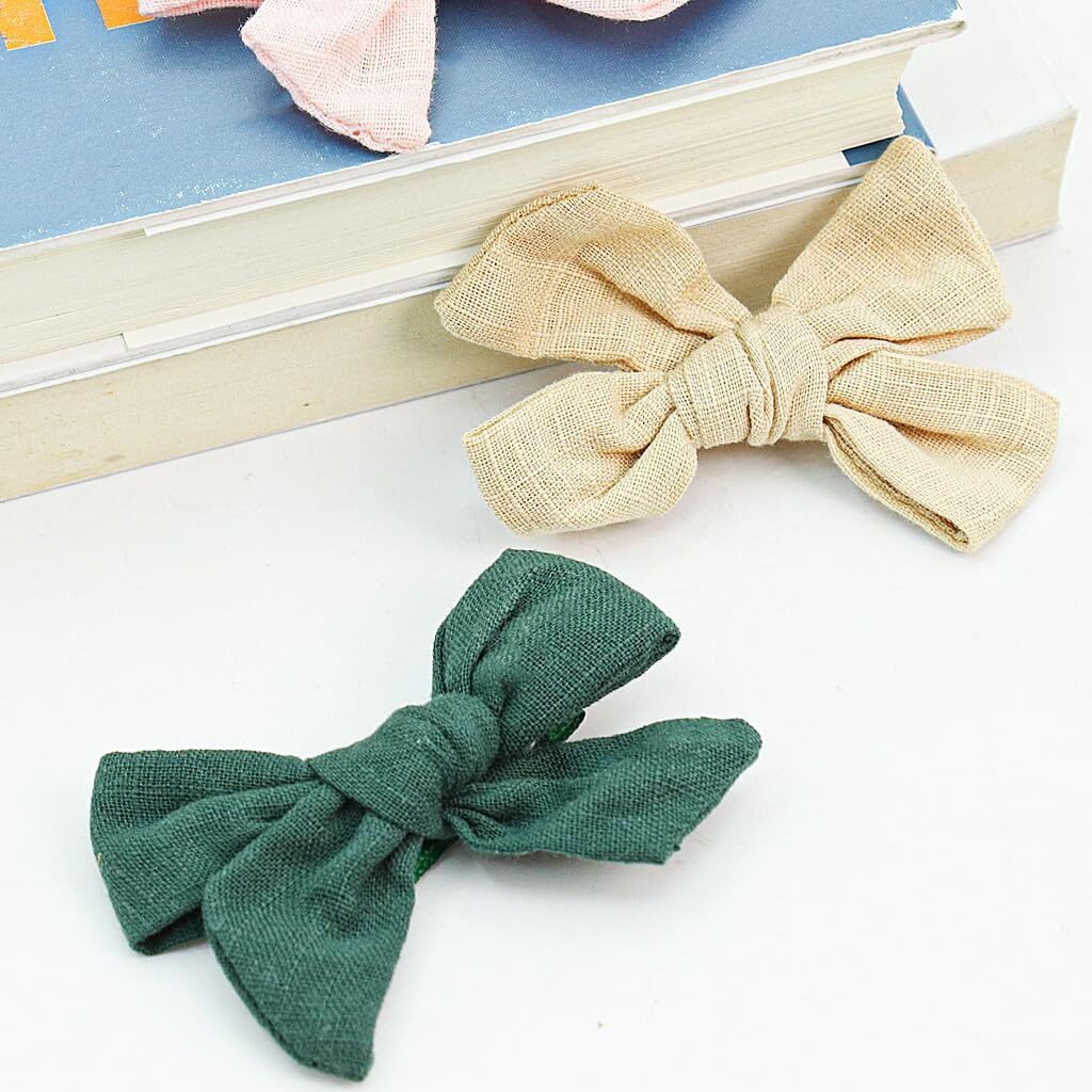 PALAY 10Pcs Bow Hair Clips For Girls Kids, Alligator Clip Hair Bows, Cute Hair Barrettes Hair Accessories For Girls Toddlers Kids And Teens (5 Colors Combo Set), Multi