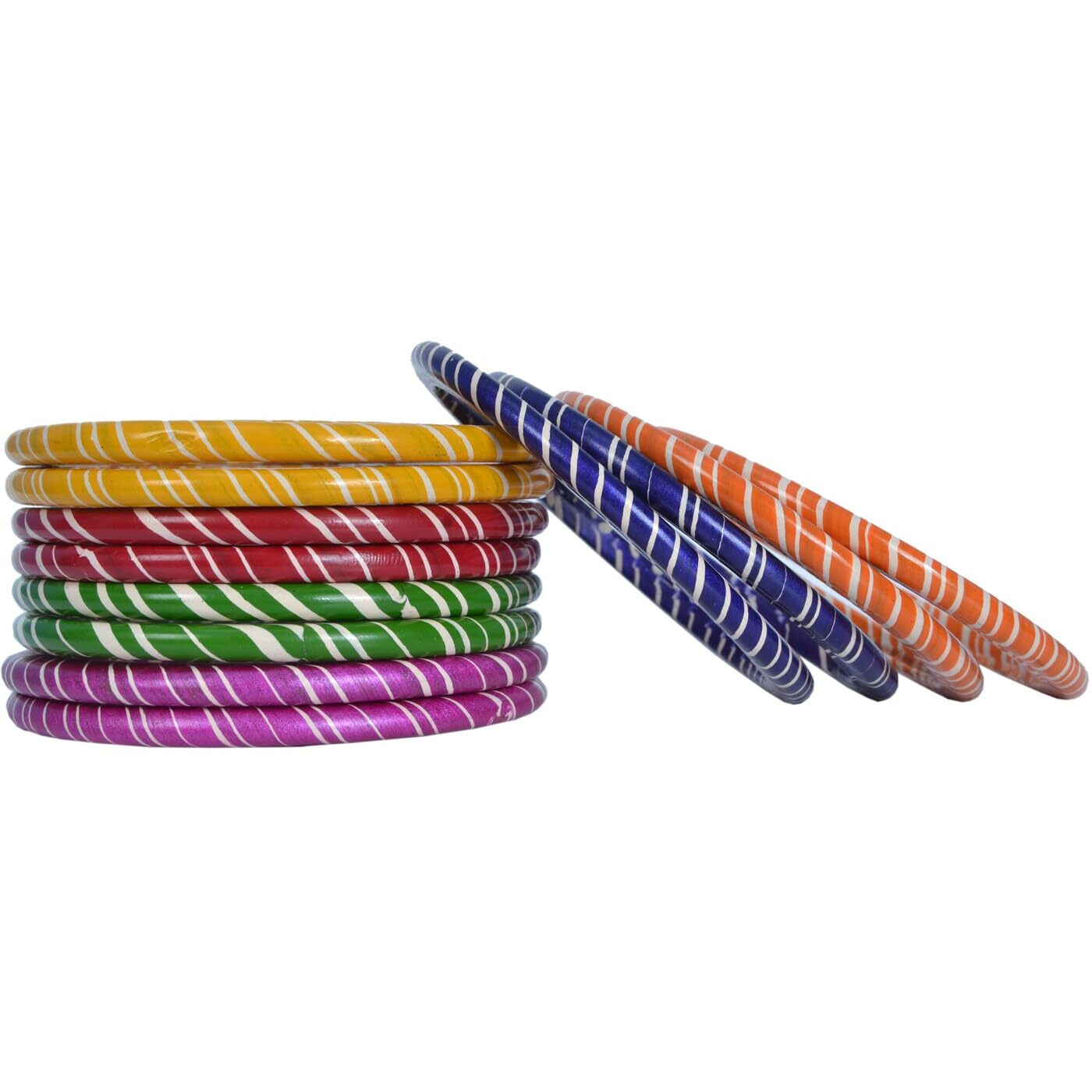 Snehlata Creations Traditional Rajasthani Lahariya Lac Bangle Set For Women and Girls | Jaipuri Lakh Chudi Set of 12 | Lakh Ki Chudiyan/Kangan | Chuda Set (Multicolour)