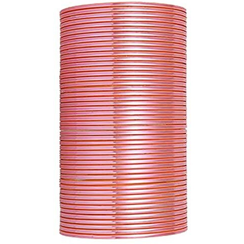 NMII Non-Precious Metal Base Metal with Simple and Plain Glossy Finished Bangle Set For Women and Girls, (Peach_2.4 Inches), Pack Of 48 Bangle Set