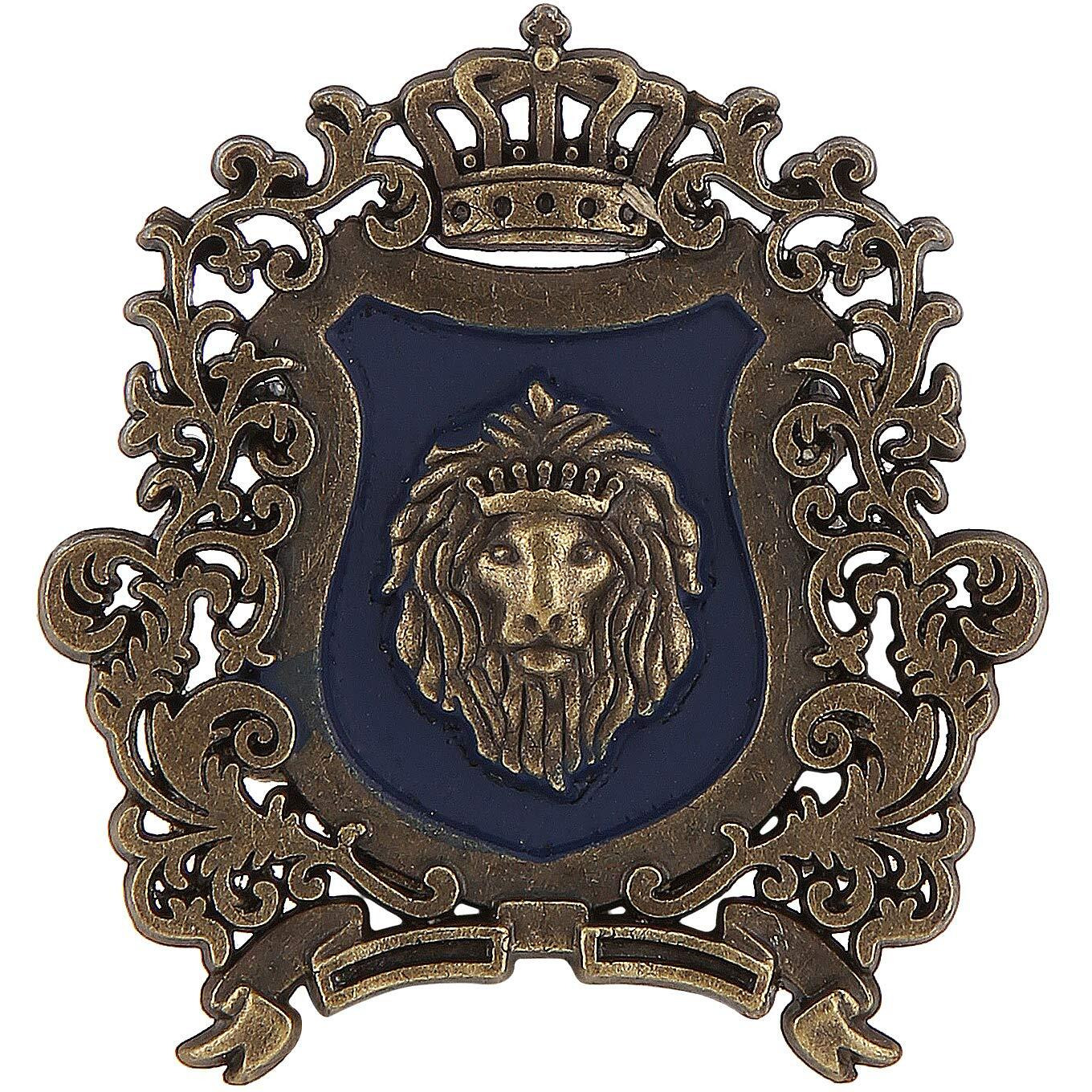 TRIPIN Golden Classic Lion Design Lapel PIN Brooch for Men Women for Office Corporate Party French Cuff Shirts Shirt Suit Blazer (Shield)