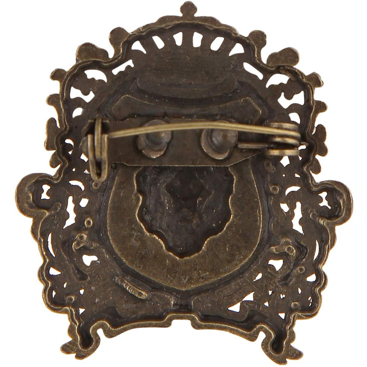 TRIPIN Golden Classic Lion Design Lapel PIN Brooch for Men Women for Office Corporate Party French Cuff Shirts Shirt Suit Blazer (Shield)