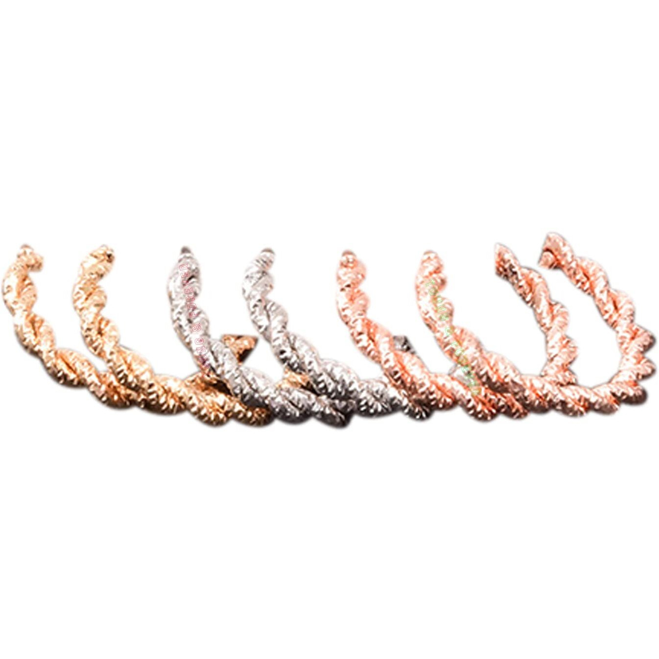 Young & Forever Gift 3 Pairs a Set Stainless Steel Gold Rose Gold Silver Twisted Rope Hoop Earrings for Women Big Hoop Dangle Earring for Women Square Circle Round Earrings Thin Geometric Hoop Earrings Set