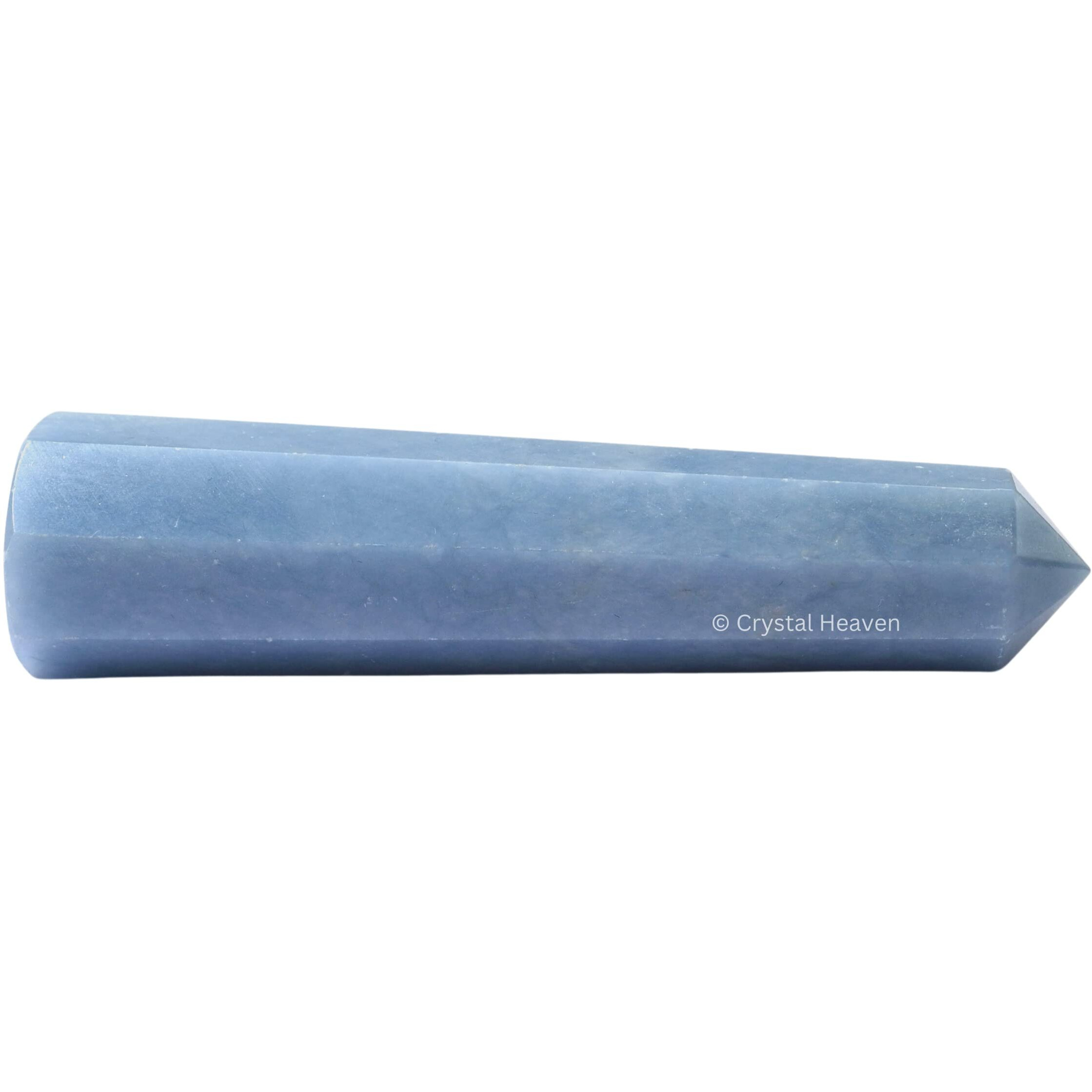 Crystal Heaven Angelite Crystal Tower Obelisk Point For Chakra, Healing And Balancing - Aaa Grade Original Certified Gemstone Agate For Reiki Meditation Yoga Spiritual (2-3 Inches)