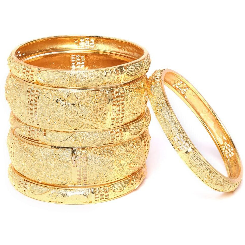 YouBella Jewellery Bangles for women Stylish Traditional One Gram Gold Plated Bangles for Women and Girls (2.8)