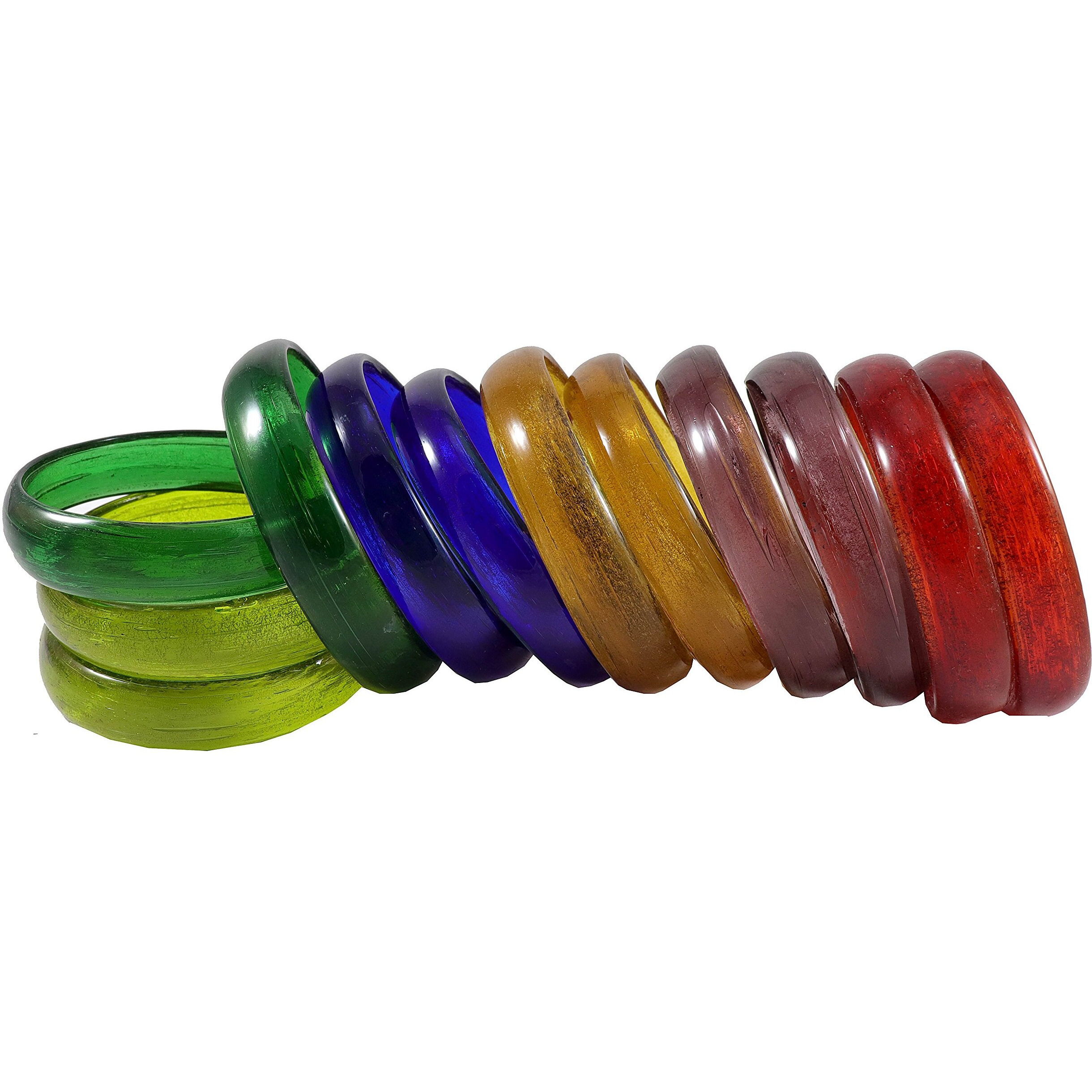 Nmii Multicolor Glass Kadaa Bangle Set For Women