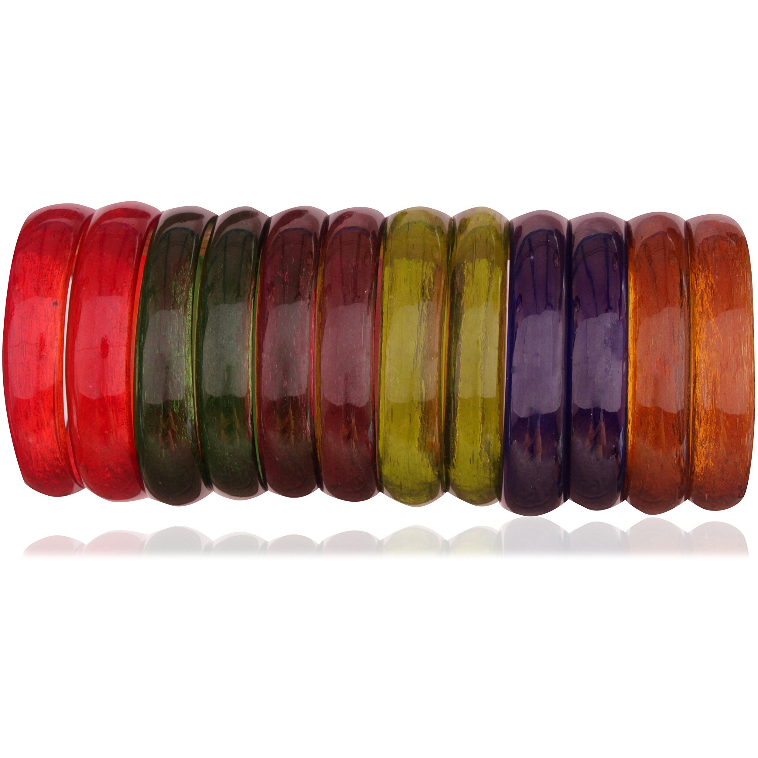 NMII Multicolour Glass Kada for Women