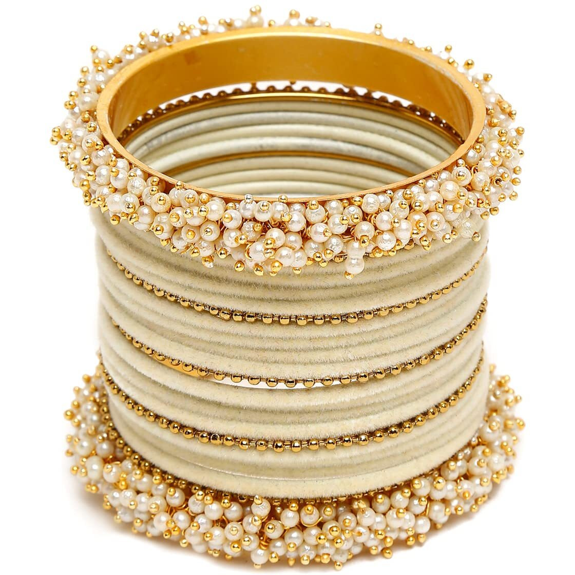 Shining Diva Fashion Latest Gold Plated Set of 23 Stylish Traditional Bangle for Women (12994b_2.4)